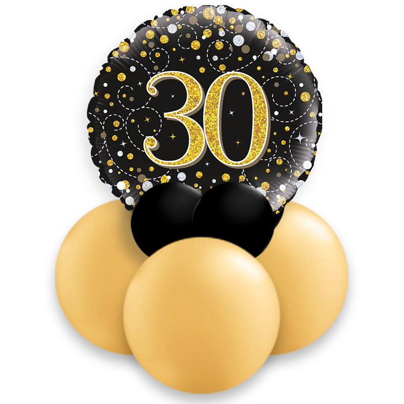 Black and Gold Table Decor for 30th Birthday image 2